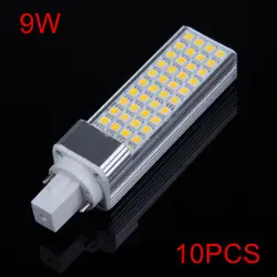 G24 Светодиодные лампы 9 Вт e27 светодиодная лампа свет SMD 5050 Spotlight 180 градусов AC85-265V горизонтальный разъем свет высокое качество 10 шт