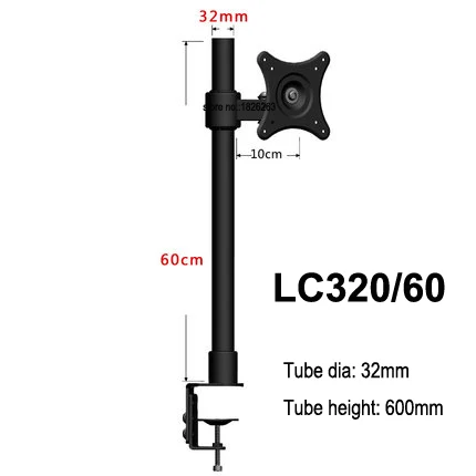 Настольный зажим 10-2" ЖК-светодиодный кронштейн для телевизора, свободный подъем, полное вращение, держатель для монитора, подставка для монитора - Цвет: LC320-60