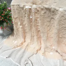 GLace 1Y/Лот, цвет шампанского, абрикосовый, блестки, ткань, кружево, ткань, платье, свадебное, живое, фон для съемки, аксессуары с блестками, TX789