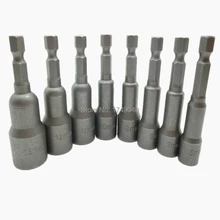 8 шт. Шестигранная розетка 6 мм до 13 мм набор 1/" шестигранный хвостовик Магнитный гайковерт Метрическая гаечная головка ударные сверла адаптер для электроинструмента