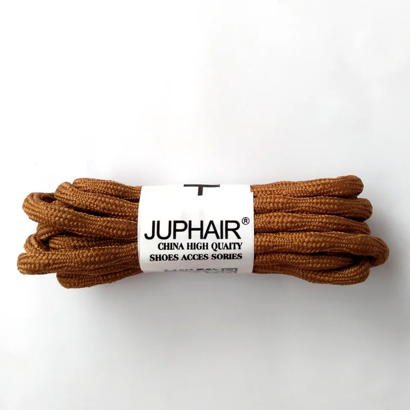 JUP1-50 Pairs Linht Brown Sports Unisex Different Lengths Polyester Outdoor Hiking Shoe Lace Round Wear-resistant Shoelaces Rope