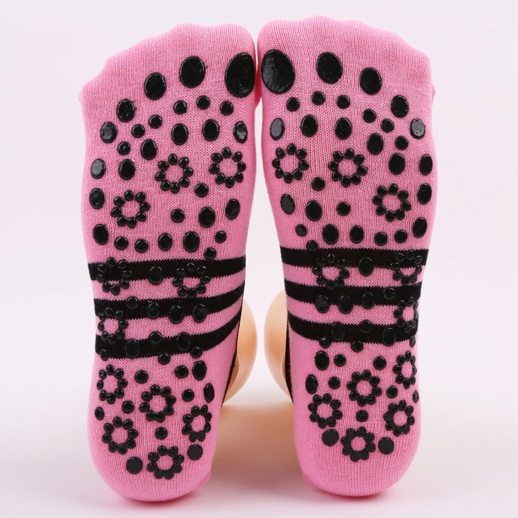 Женские нескользящие бандажные хлопковые спортивные носки для йоги, Женские Дышащие носки для пилатеса и балета, носки для танцев, тапочки, 6 цветов