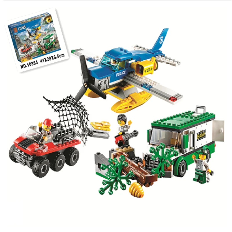 

Police City Series Mountain River Heist Fit For Legoingly 60175model Building Blocks Bricks Car DIY Educational Toy For Kid10864