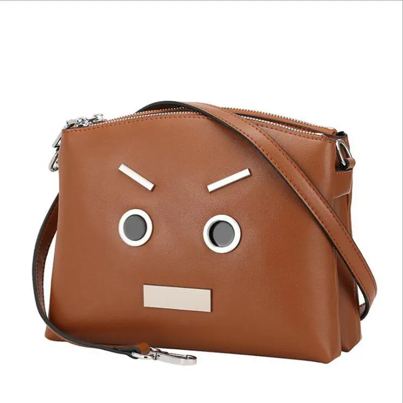 

Free shipping 2017 NEW brand leather handbag little monsters anger version single shoulder bag fashion inclined shoulder bag