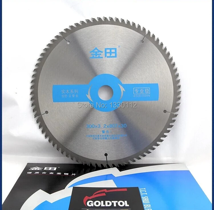 

300x3.2x80Tx30 wodworking TCT circular saw cutting solid wood bar rod with other sizes of saw blades for sale