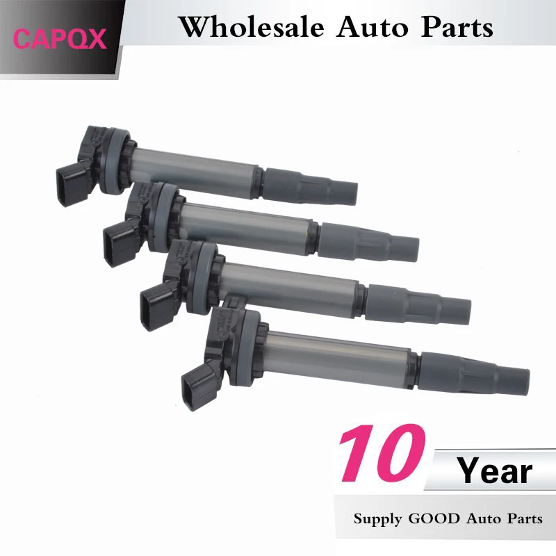 

CAPQX 4PCS Ignition Coil 90919-C2005 For Corolla LEVIN E'Z Avensis RAV4 AURIS Verso 2004-2009 2010 2011 2012 2013 2014 2015