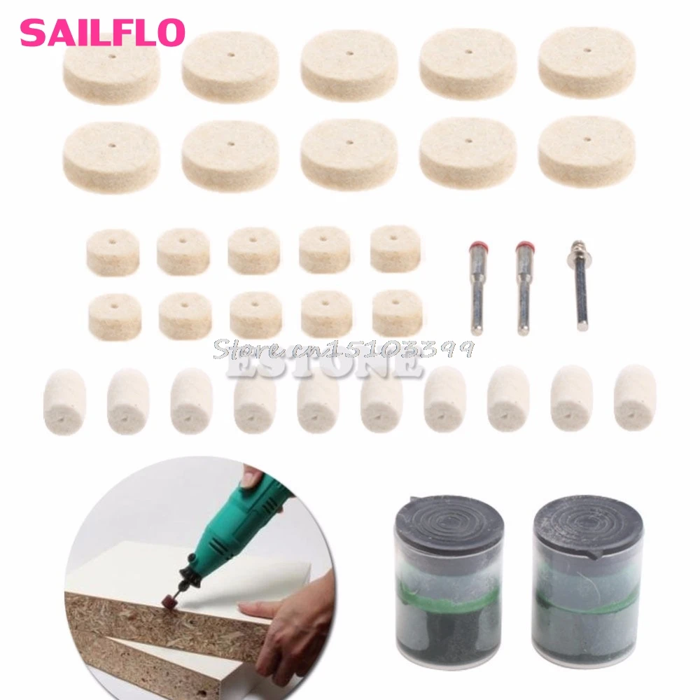35Pcs Soft Felt Polishing Buffing Burr Wheel Kit For Dremel Rotary Tools 1/8&quot G08 Whosale&ampDropShip | Инструменты