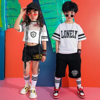 

Jazz Dance Costume Kids Rave Outfit Hiphop Stage Wear Street Dance Practice Performance Dancing Clothes Children Clothing DC2160