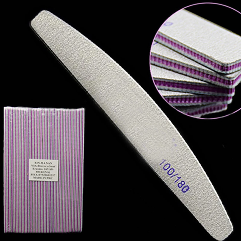 

Manooby Nail File Buffer 100/180 Nail Art Sanding Buffer Files Manicure UV Gel Tips Pedicure Tool Salon Purple Nail Art Tool