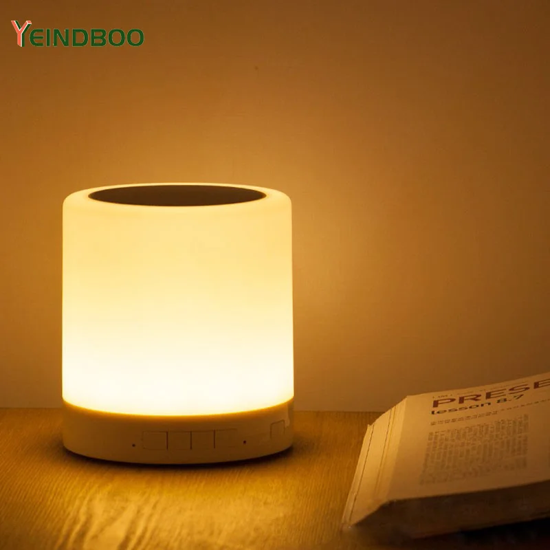 

Mini Bluetooth Speaker Wireless Smart LED Bluetooth Music Speaker Audio TF Cart Slot FM Stereo Sound Luminous Speaker