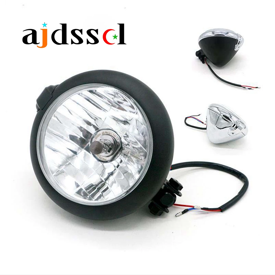 Universal Motorcycle Headlight Assembly Retro Motorcycle Headlights for Harley Cafe Racer Bobber
