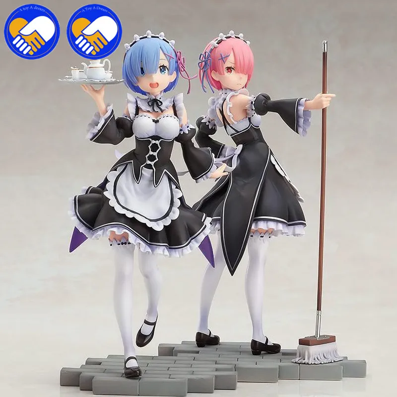 

In Stock! Re:Life in a Different world from Zero Rem Ram 1/6 Scale Painted PVC figure Servant Maid Girl Ver. Rem Toys Brinquedos