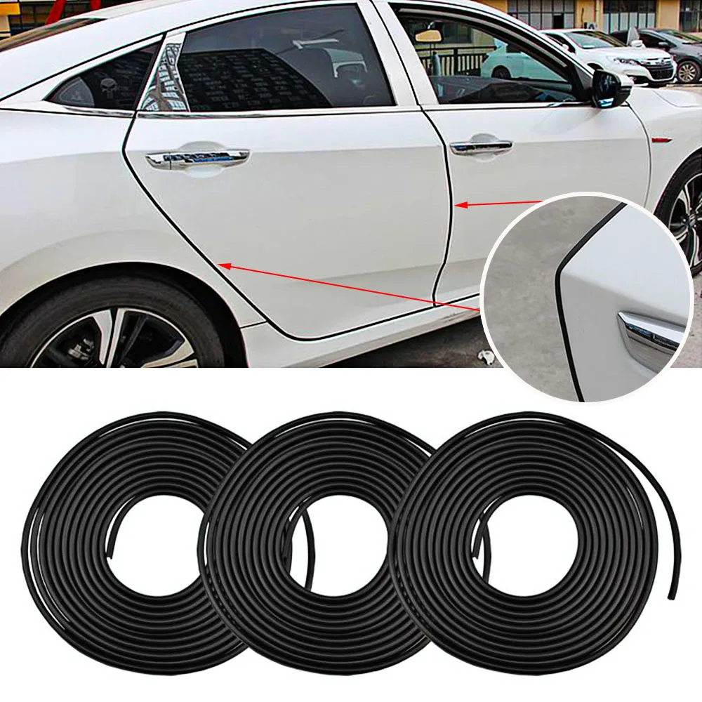 8M Car Door Scratch Protector Strips Rubber Edge Doors Moldings Side Protector Sticker Scratches Ve
