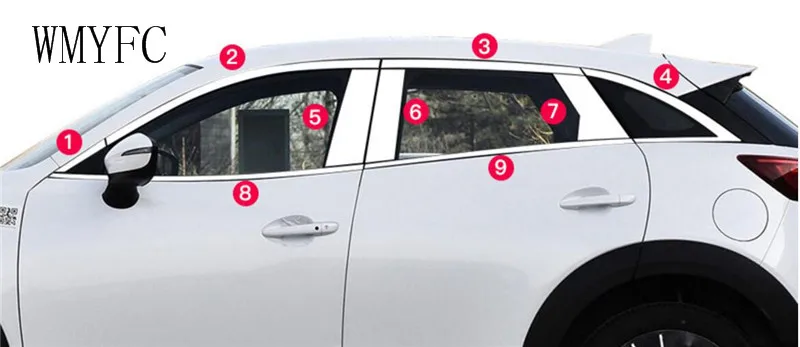 Fit For Mazda Cx 3 Cx 3 15 16 17 18 Stainless Window Trim Side Window Top Trim Car Accessories 18pcs Chromium Styling Aliexpress