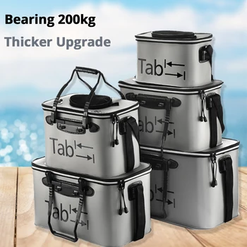 

EVA Portable Folding Bucket Filled Fish Wear Bucket Gear Fishing Foldable Bag Camping Hiking Bucket With Handle Fishing Bags#C0