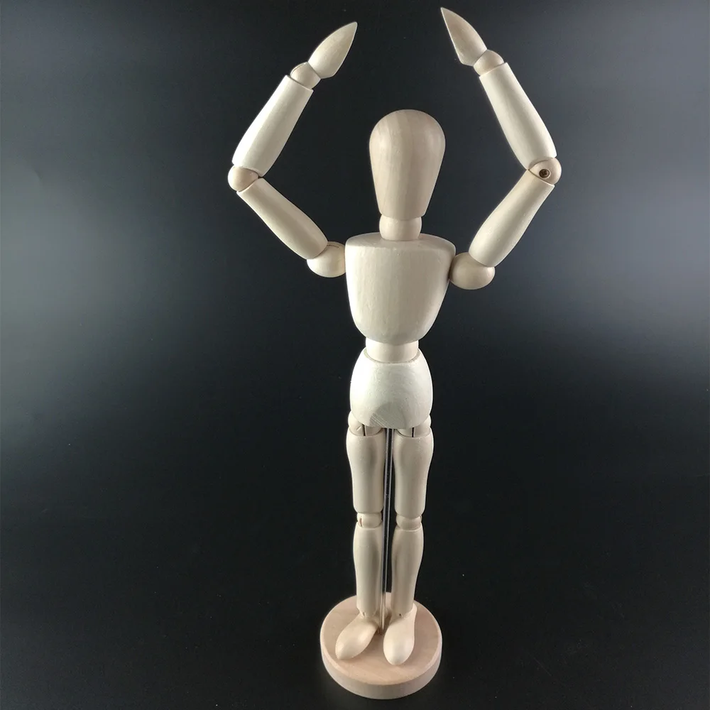 Wooden Manikin Human Figure Artist Draw Painting Model Mannequin Jointed Doll GL