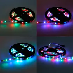 1 шт Многоцветный не Водонепроницаемый 300 светодиодный 3528 SMD RGB светодиодные полосы света 44-клавишным пультом управления AC/DC 12 V #20/22 W