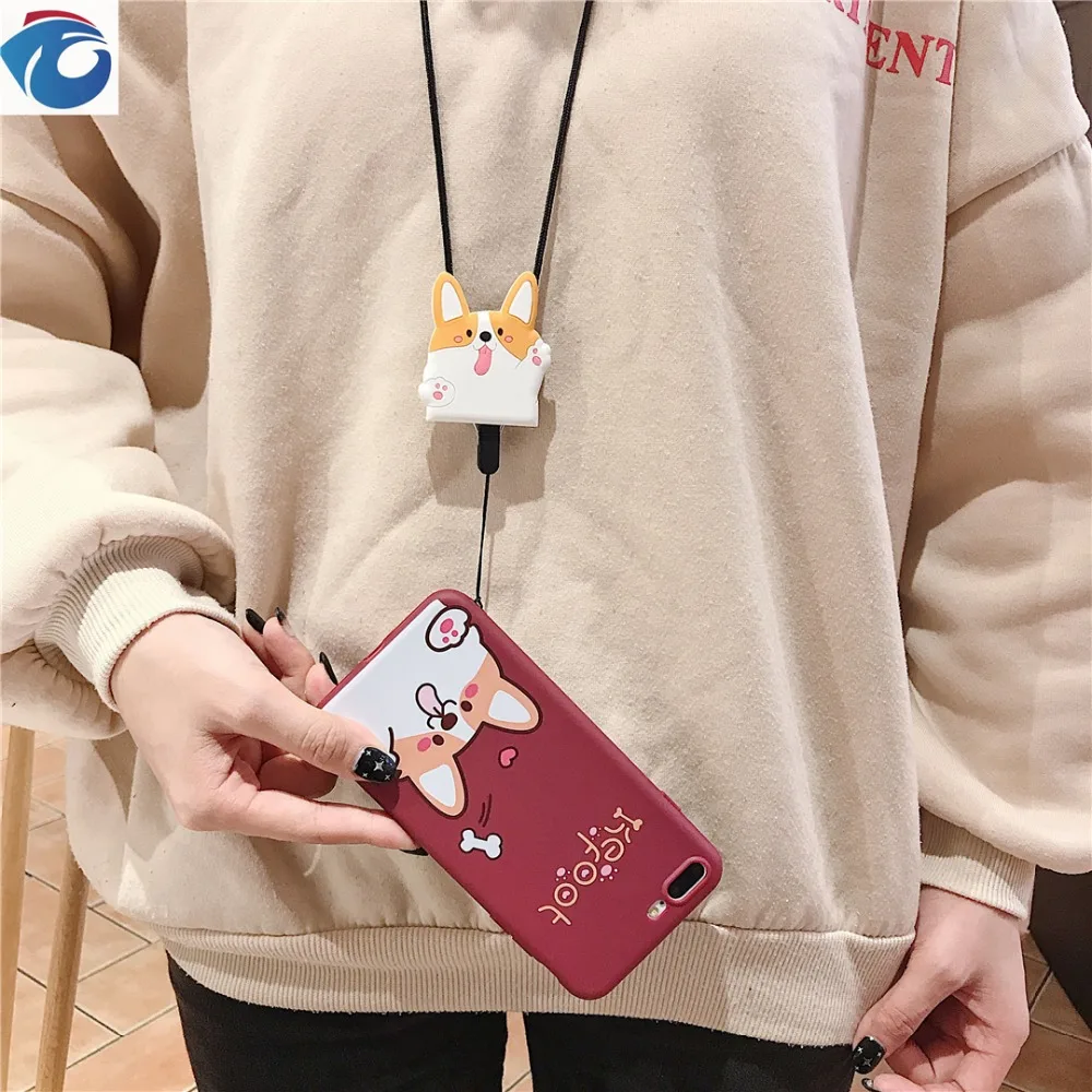 Cute puppy shell For iPhone 6S 7S 7Plus 7Plus 8 Plus XRXS MaxProject Soft shell airbag bracket   TPU Protection Anti-fall Phone case10