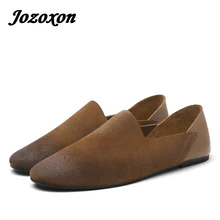 

Jozoxon 2017 Original Art Handmade Shoes Brand Genuine Leather MEN Shoes Shallow Mouth Casual Fashion Outdoor Driving Shoes