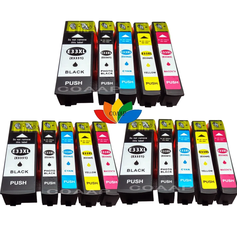 

15 Compatible T3357 T33XL Ink Cartridges For Epson Expression XP-635 XP-530 XP-540 XP-645 XP-830 XP-900 Printers