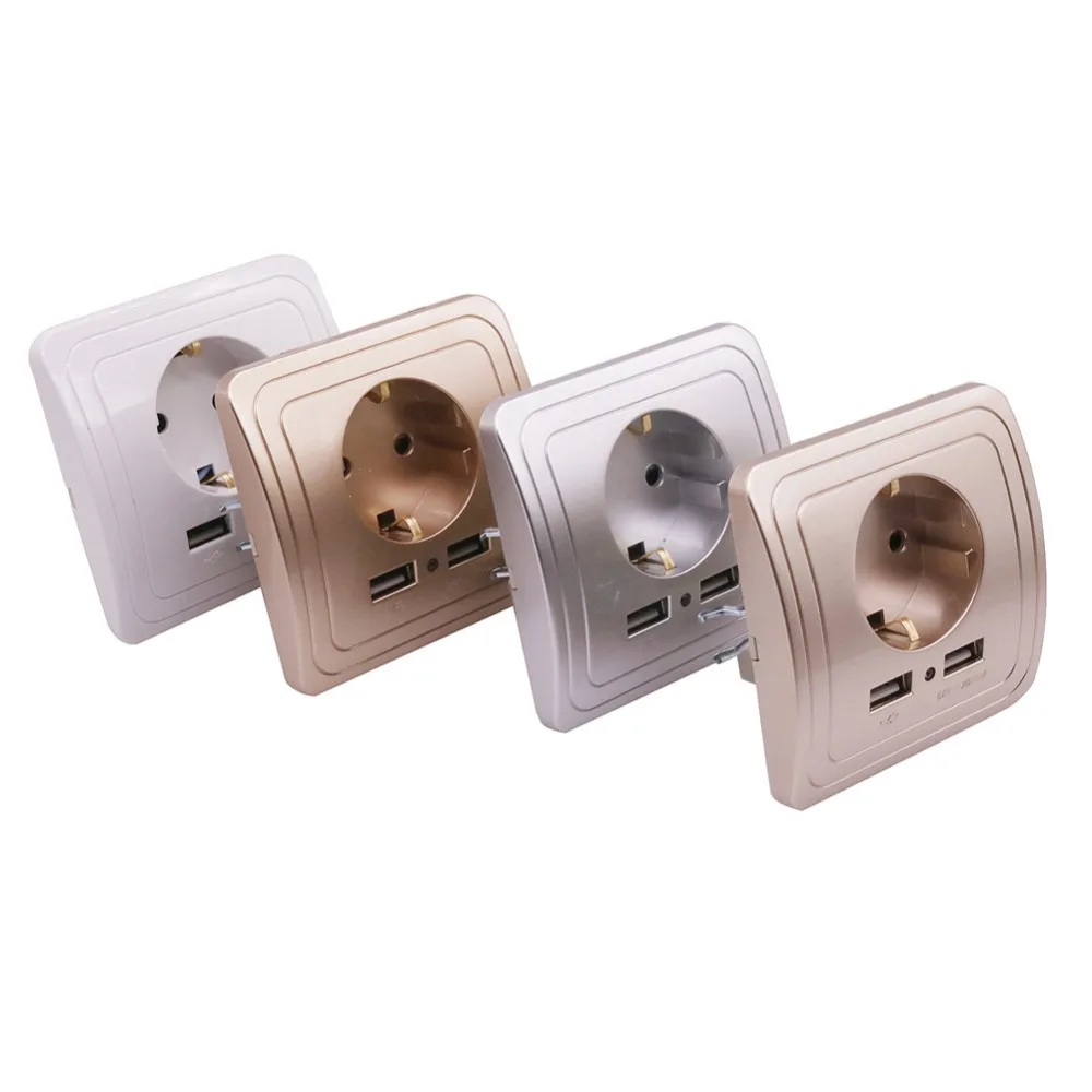 Настенное зарядное устройство с двумя USB портами 5 В 2 А 4 шт.|eu socket plug|dual wall usbusb charger