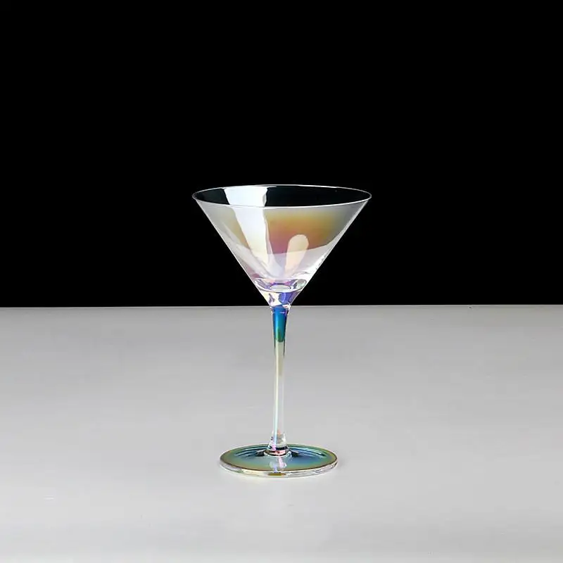 Бокал с радужным покрытием, бокал для вина, Хрустальный Бокал для коктейлей, бокал для шампанского, флейта, бокал для бренди, бокал для питья, вечерние бокалы - Цвет: Cocktail cup