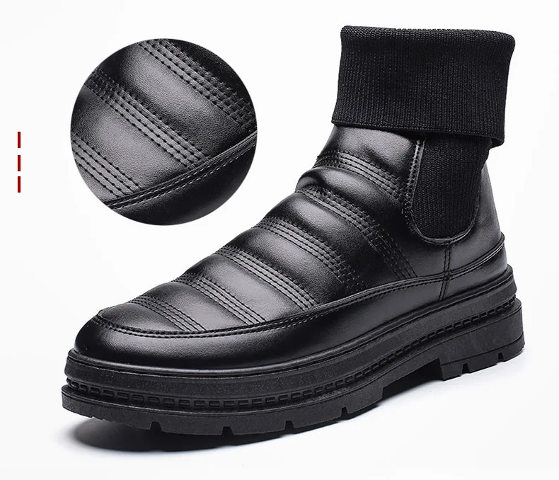 Mens Snow Boot Winter Warm Men Boots Winter With Fur Military Boots Tactical Desert Army Motorcycle Boot Socks Shoes Men Sneaker (8)