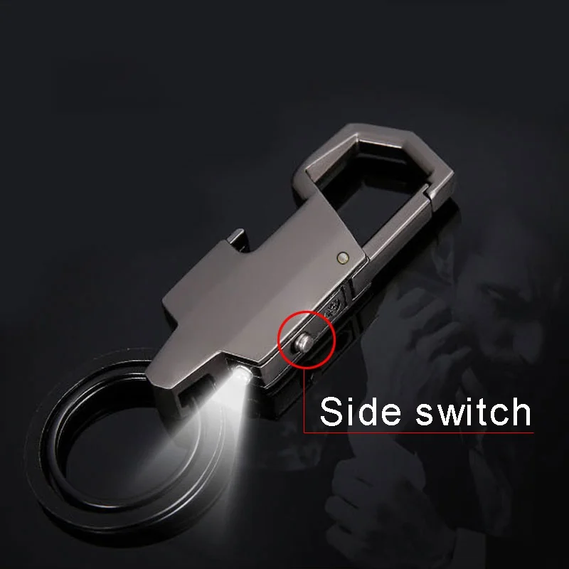 

Portable Bottle Opener LED Lighting Metal Key Ring Multifunctional Tool Key Holder Bottle Opener Keychain