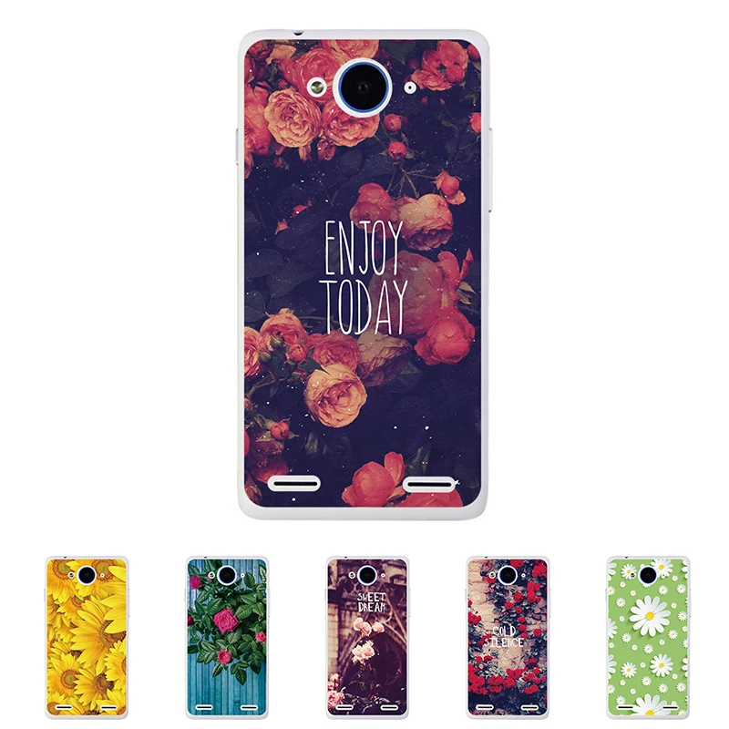 

For ZTE Redbull V5 V9180 Red Bull 5.0 " Hard Plastic Flower Case Mobile Phone Cover Bag Cellphone Housing Shell Skin Mask DIY