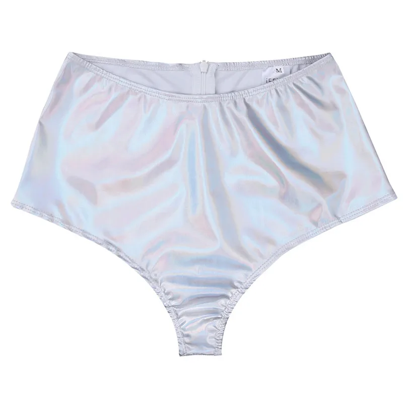 Fashion Women Shiny Metallic Patent Leather Sexy Lingerie Panties Underwear Dance Raves and Swim Beachwear Summer Briefs