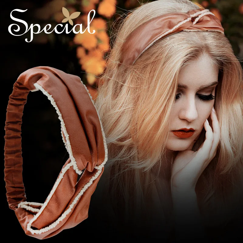 

Special New Fashion Comfortable Headbands Vintage Brown Hair Accessories Classic Red Hair Jewelry Gifts for Women S2701H
