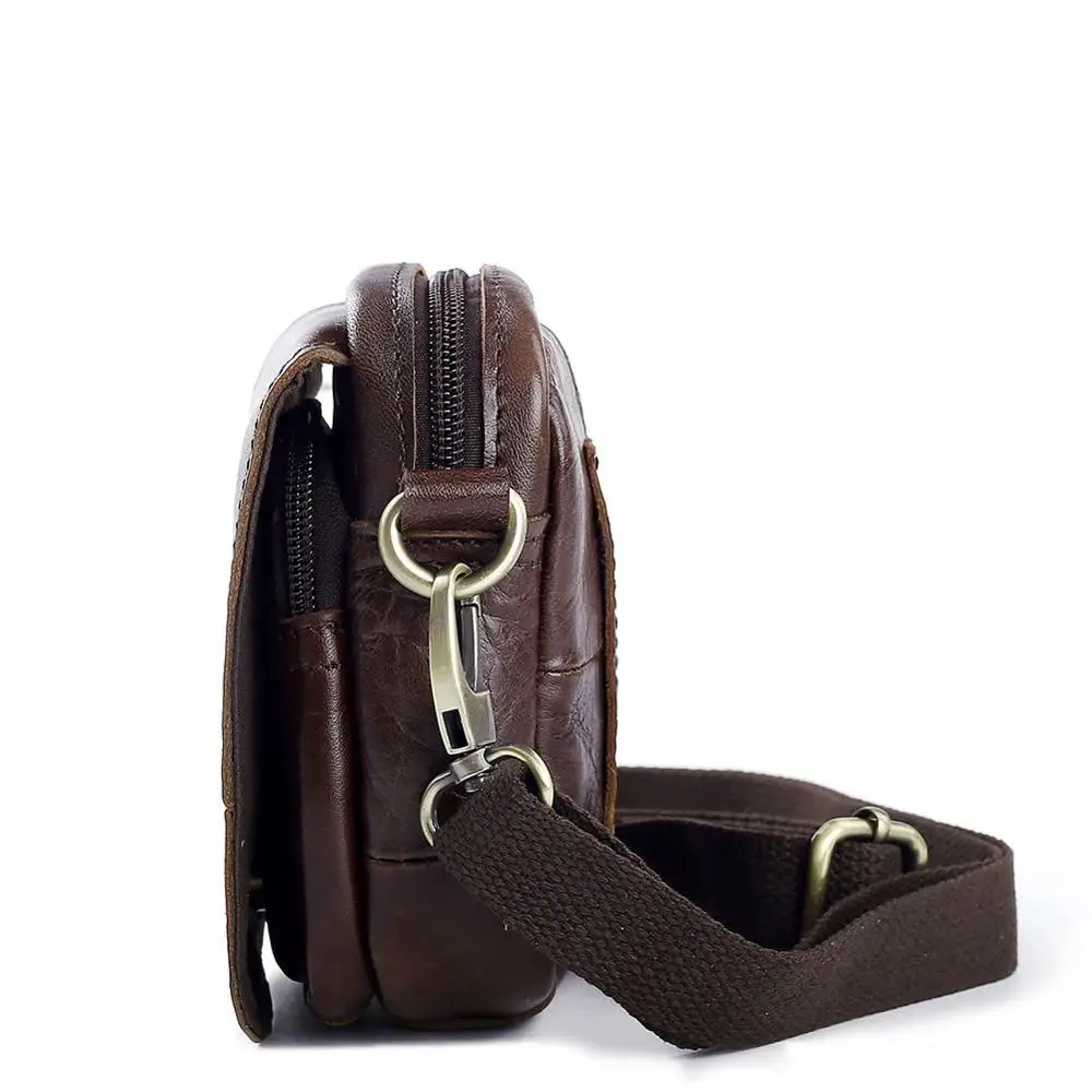 

HUMERPAUL Luxury Brand Mini Small Men Messenger Bags Crossbody Business Casual Handbag Male Genuine Leather Shoulder Bag