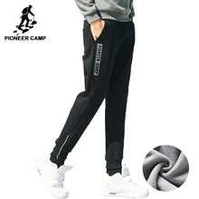 Пионерский лагерь, стиль, зимние плотные спортивные штаны, мужские флисовые Теплые повседневные штаны с буквенным принтом, мужские обтягивающие штаны, AWK702323