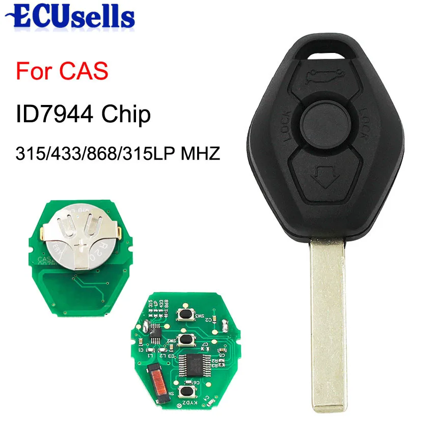 

3 Buttons Smart Remote Key Fob 315/315LP/434/868MHz Keyless Fob for BMW CAS2 5 Series with ID7944 / 7941 Chip