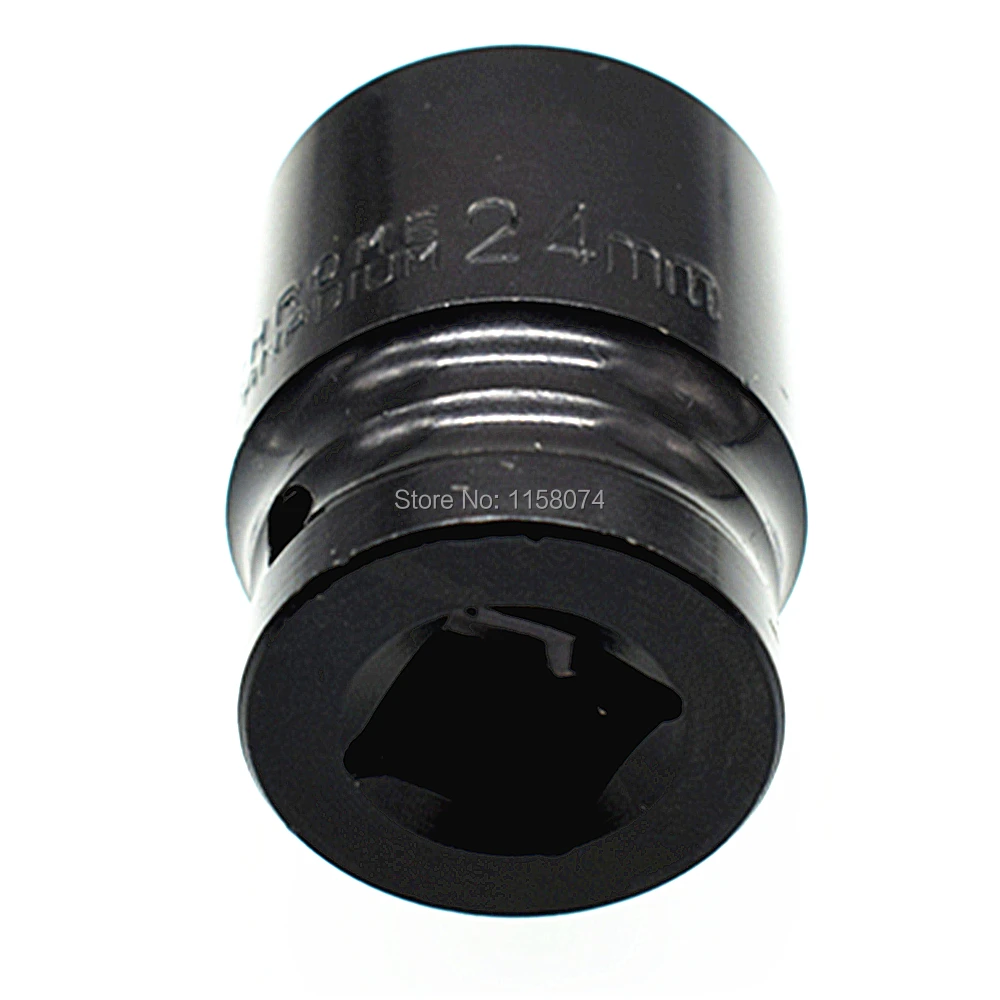 1/2 Inch Shallow Square Drive Impact Socket Tool 24mm 6 Point Metric Wrench Socket for Impact Guns & Air Ratchets Power Tools