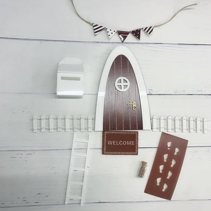 

Hand Made Baby blue Fairy door great gift for girls room miniature pretend play magic fairies tooth fairy door Gift for girls