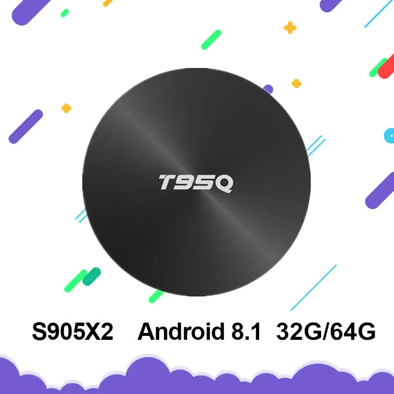 T95Q Android 8,1 Смарт ТВ приставка 4 ГБ 32 ГБ/64 Гб Amlogic S905X2 ТВ приставка четырехъядерный 2,4G& 5 ГГц Wifi BT4.1 1000M H.265 4K PK X96MAX