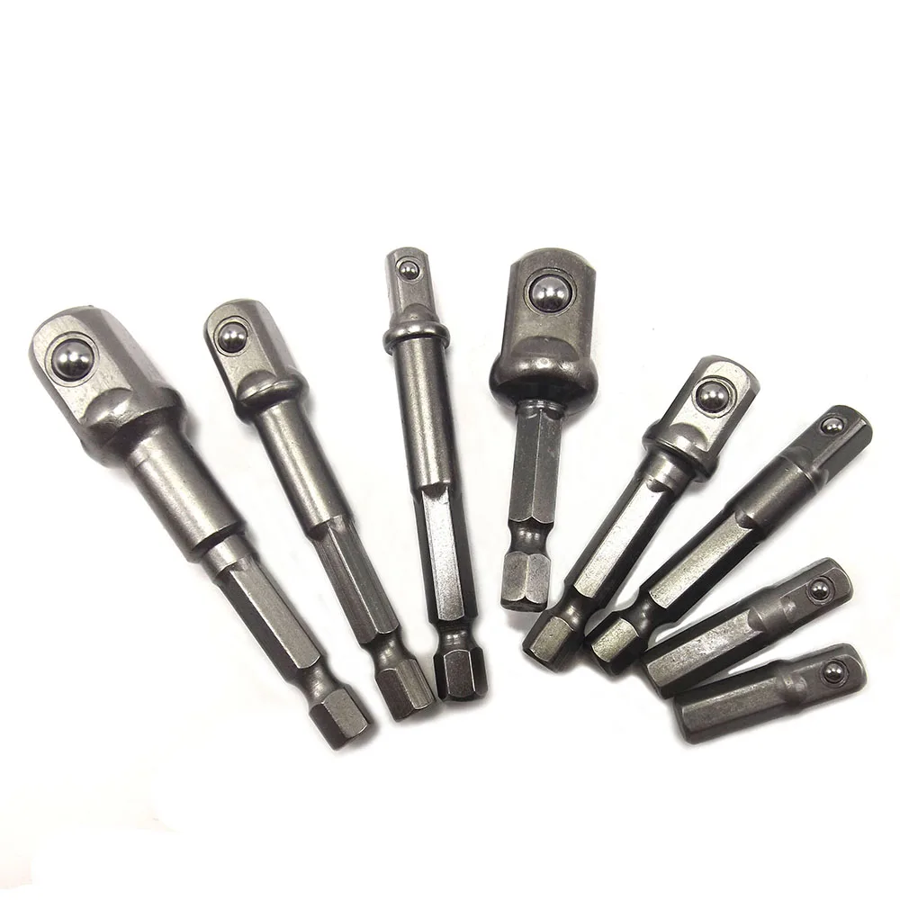 

8Pcs / Set Cr-V Receptacle Adapter Connector 1/4 Hex Screwdriver Connecting Rod Sleeve Batch Convertible Joints