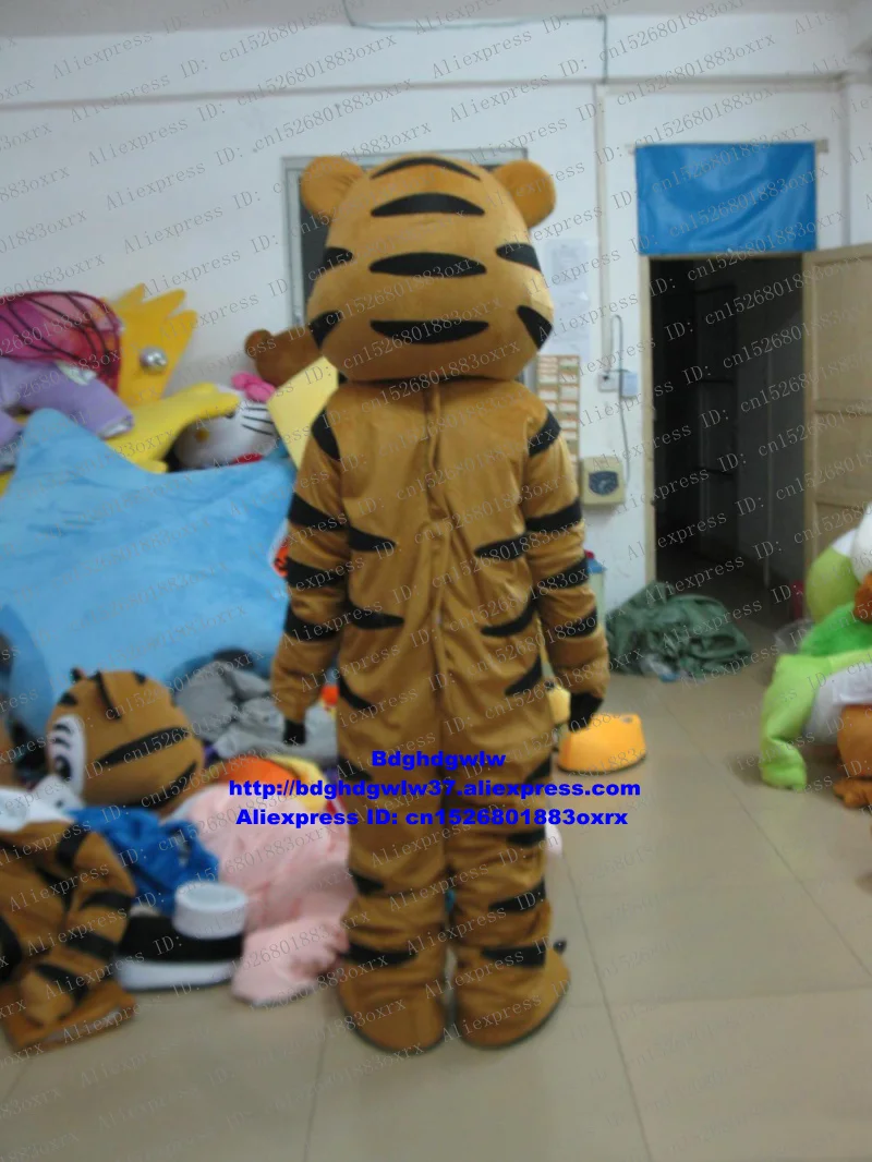 Коричневый тигр Tigerkin костюм талисмана для взрослых, Герой мультфильма, костюм большой семьи, модная Акция zx746