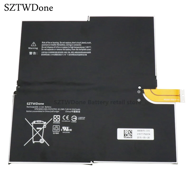 

SZTWDone Tablet battery for Microsoft Surface pro 3 1631 MS011301-PLP22T02 X883815-010 G3HTA009H G3HTA005H