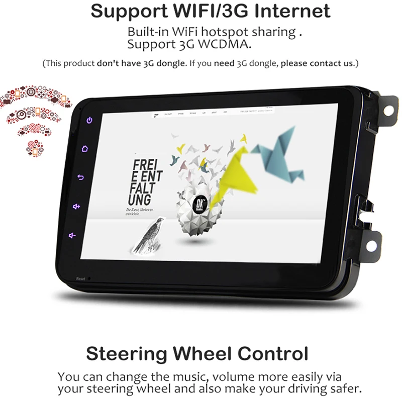 Clearance 2 din android 8.01 car dvd stereo radio video player for VW passat cc b6 b7 jetta tiguan touran scirocco T5 seat EOS car dvd gps 3