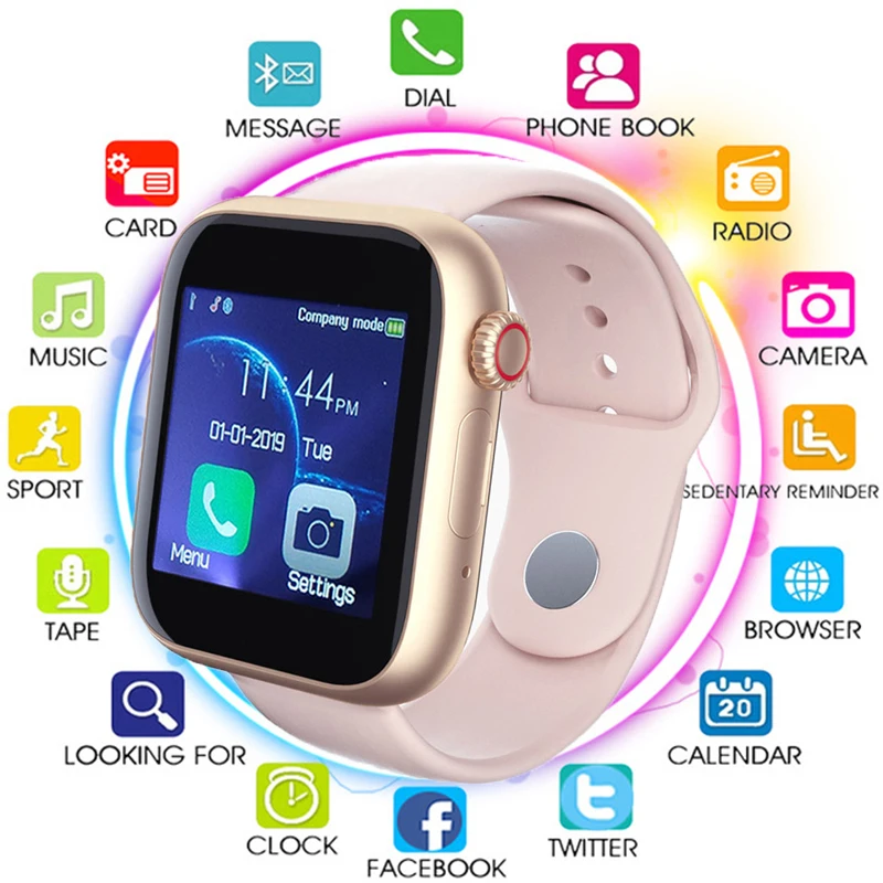 

Bluetooth Smart Watch Z6 Supports Android Phone SIM Card Camera Touch Screen Support SIM TF Card Sports Clock for Women Men