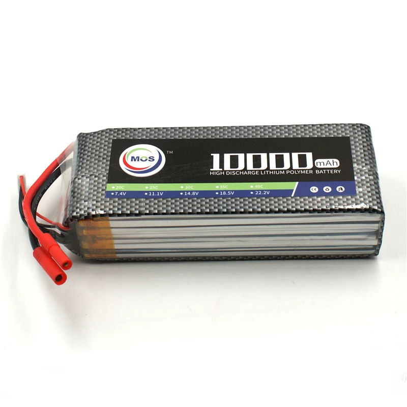 Best Seller MOS 4S 14.8v 10000mah 25C RC LiPo Battery for RC airplane drone Free shipping 66