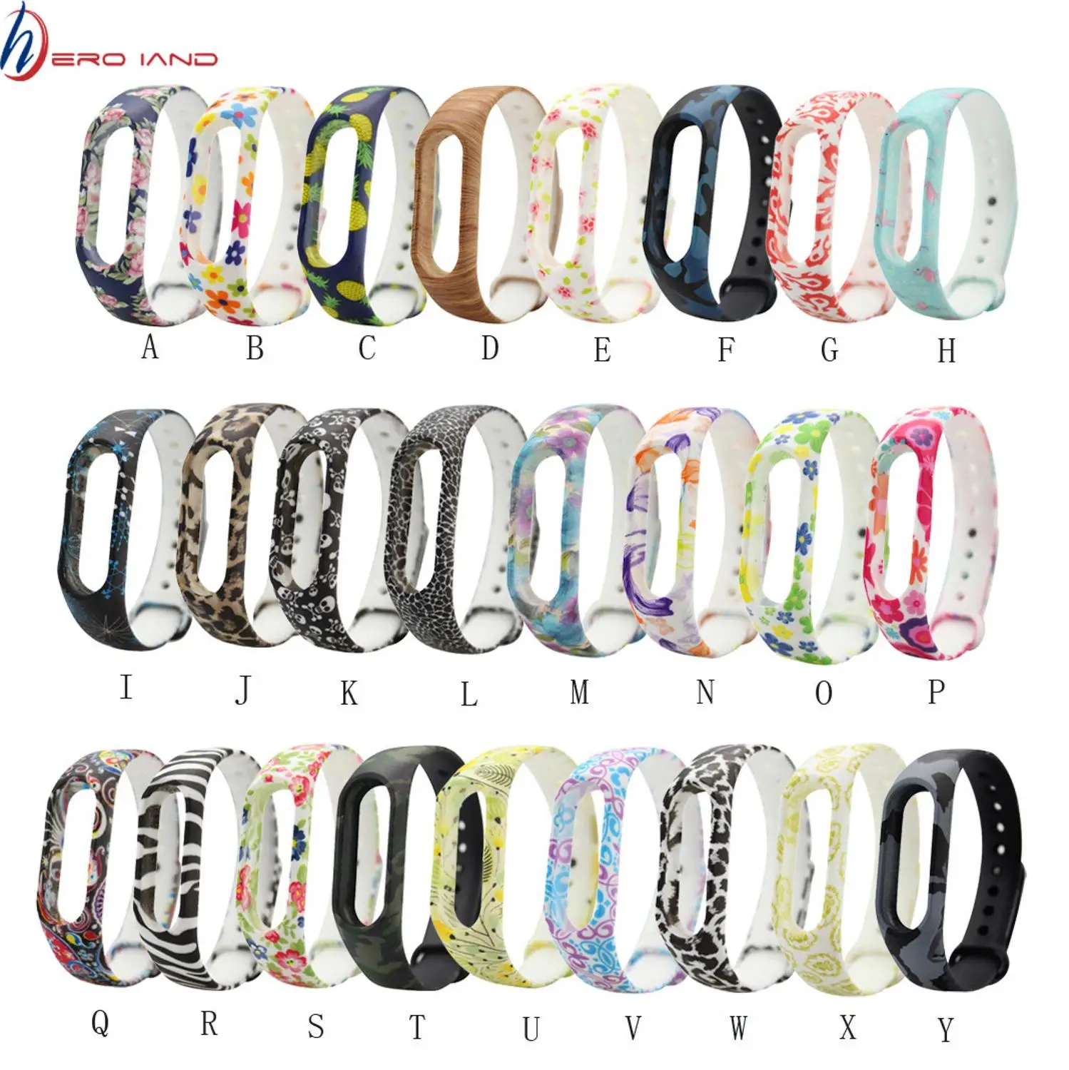 

Hot Printing Pattern Replacement Silicon Smart Watch Quick Release Kit Band Strap For Xiaomi Mi Band 2 Smart Band Xiaomi 190626