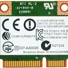 BroadCom BCM943228HMB BCM43228 300 Мбит/с Половина мини PCI-e wifi Wlan Bluetooth 4,0 карта