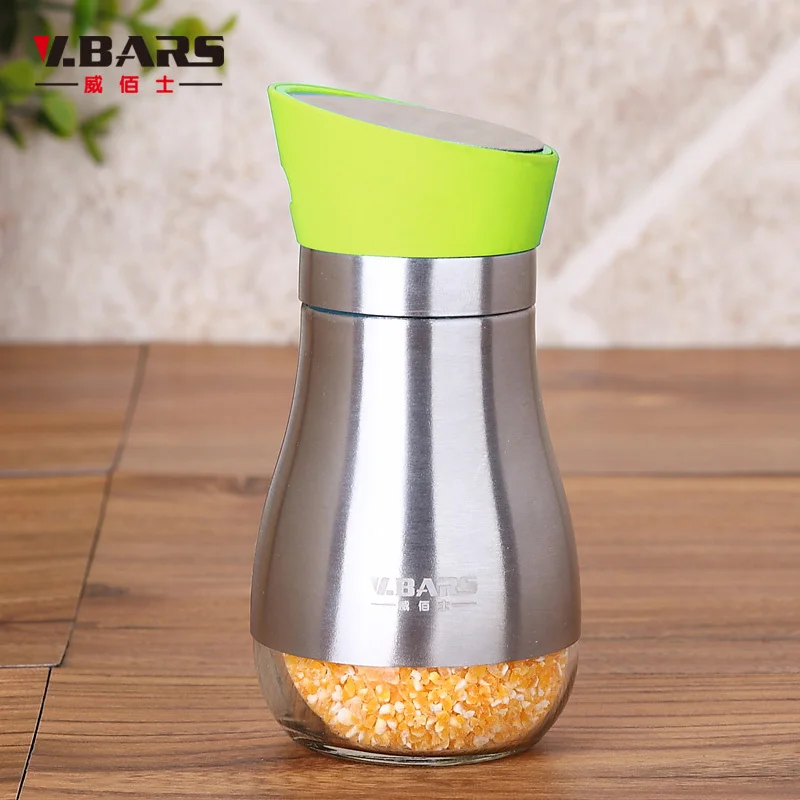 Bai Wei Shi Ikea Kitchen Supplies Glass Spice Jar Creative Sprinkle Salt Pepper Barbecue Seasoning Bottle Stainless Steel Box Box Gift Box Kitchenbox Sol Aliexpress