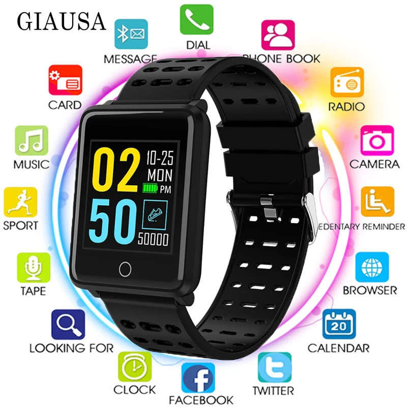 

Hot Sell Smart Bracelet 1.44 Color Screen Heart Rate Blood Pressure Monitoring GPS Track Movement IP68 Waterproof Health Watch
