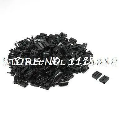 

200 Pcs FC-14P 14 Pin Male IDC Socket Plug Ribbon Cable Connector Black