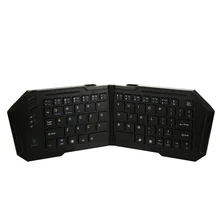 Keyboard New Pocket Folding Aluminum Bluetooth Foldable Universal Wireless Travel Keypad Color Black