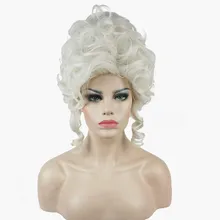 Strongbeauty marie antoinette princesa cabelo encaracolado médio perucas cosplay